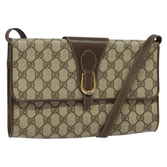 GUCCI GG Supreme Shoulder Bag Pvc Beige Gold 904 02 050 - Picture 1 of 16